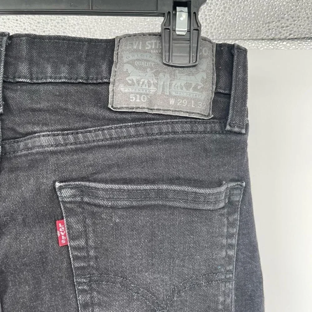 Levi’s 510 Men’s Skinny Fit Black Distressed Denim Jeans Waist 29 Length 32